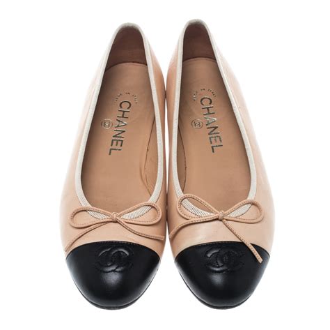 two-tone ballet flats chanel